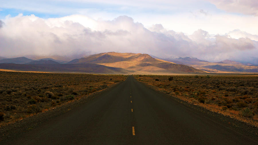 The Long Desert Road Photograph by Daniel Woodrum