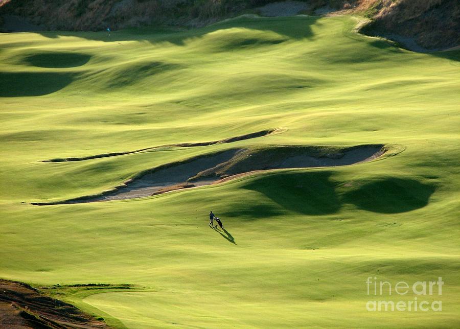 The Long Green Walk - Chambers Bay Golf Course #1 Photograph by Chris Anderson