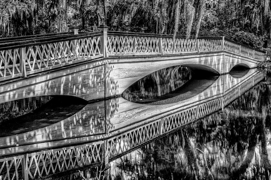 The Long White Bridge at Magnolia Plantation and Gardens Photograph by John Hoey