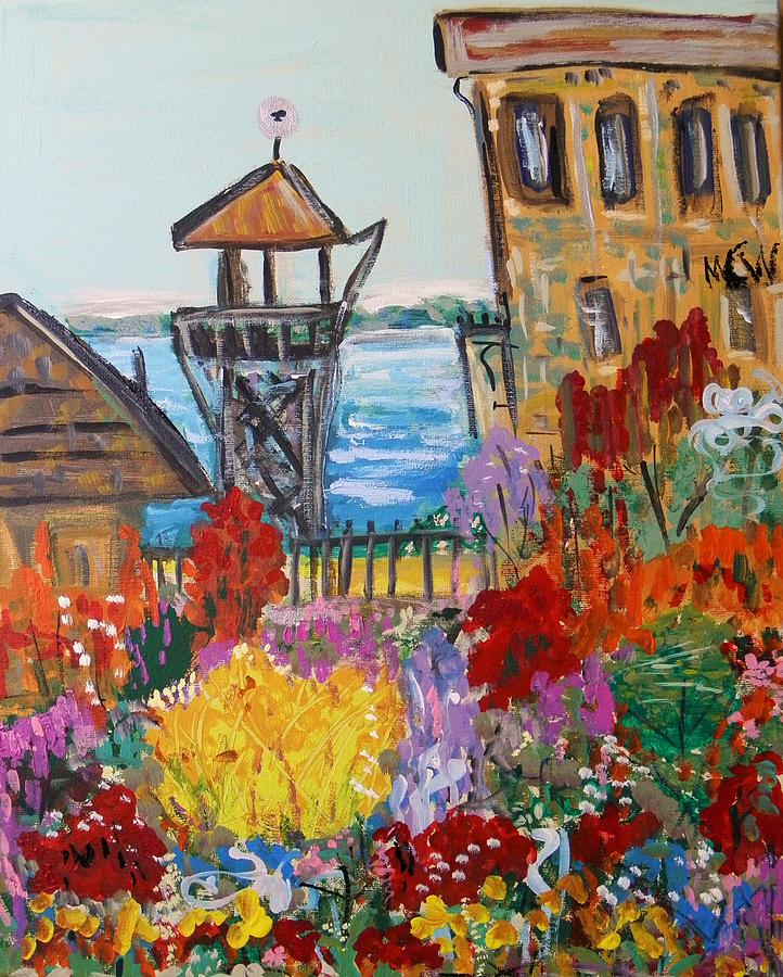 The Lost Gardens of Alcatraz Painting by Mary Carol Williams