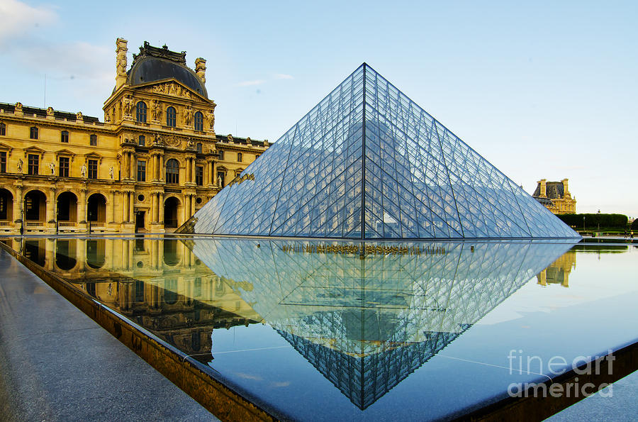 The Louvre at Dawn Photograph by Mary Jane Armstrong