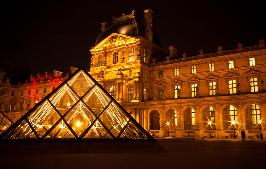 The Louvre at Night Photograph by Anthony Doudt