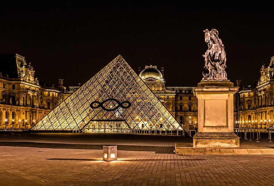 The Louvre at Night Photograph by Joe Myeress