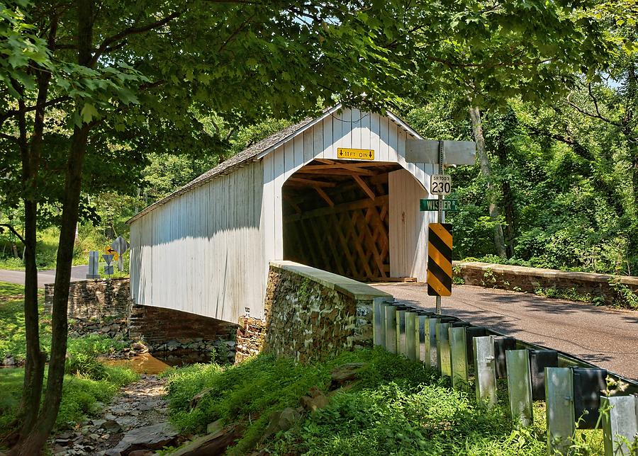 The Loux Covered Bridge Photograph by Lanis Rossi - Pixels