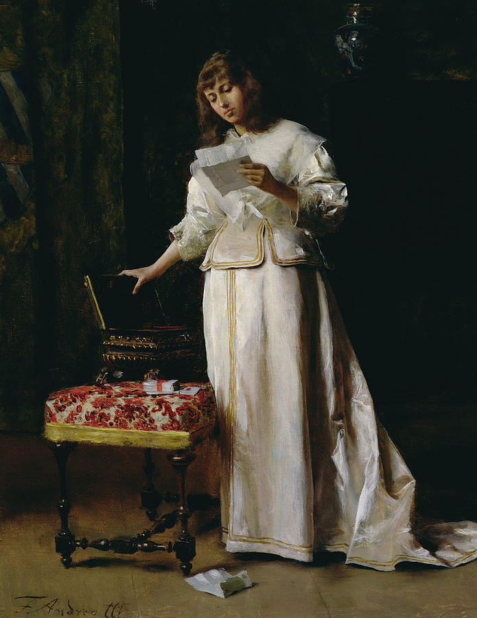 The Love Letter  Painting by Federigo Andreotti