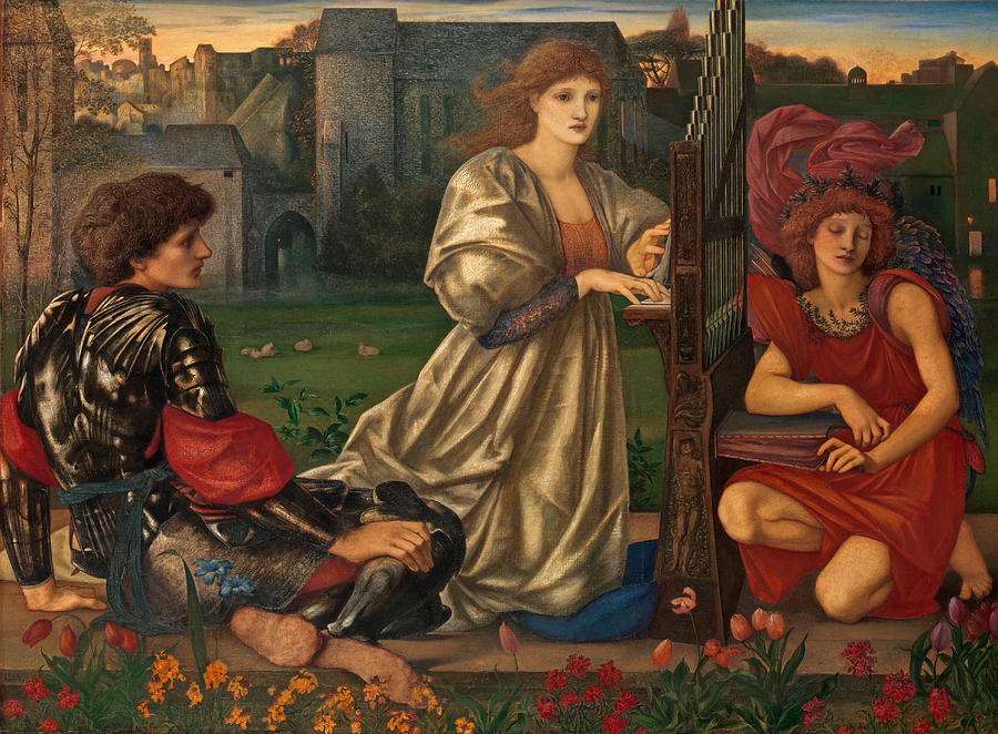 Edward Burne Jones Painting - The Love Song by Edward Burne-Jones