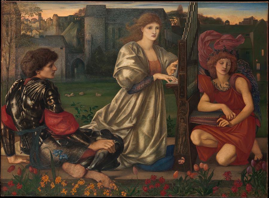 Music Painting - The Love Song by Sir Edward Burne-Jones