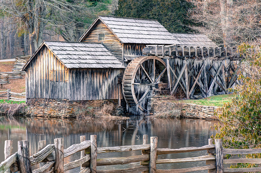 Mabry Mill Photograph - The Mabry Mill - Blue Ridge Parkway - Virginia by Gregory Ballos