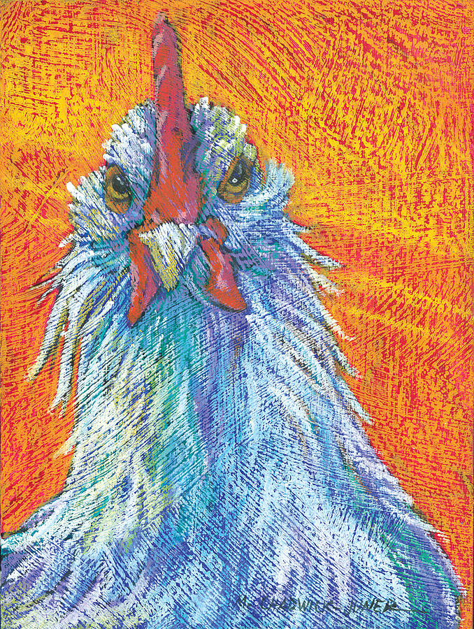 The Mad Chicken Painting by Marguerite Chadwick-Juner