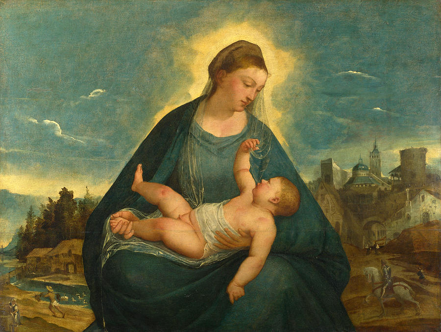 Jesus Christ Painting - The Madonna and Child by Bernardino da Asola