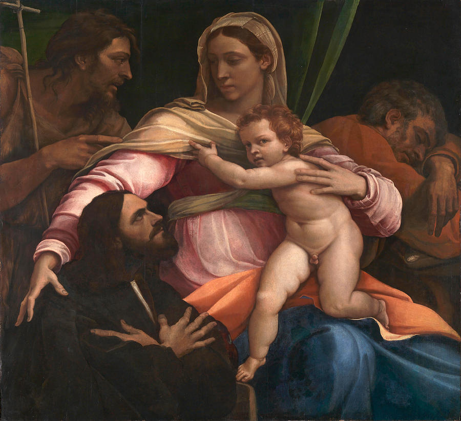 The Madonna and Child with Saints and a Donor Painting by Sebastiano del Piombo