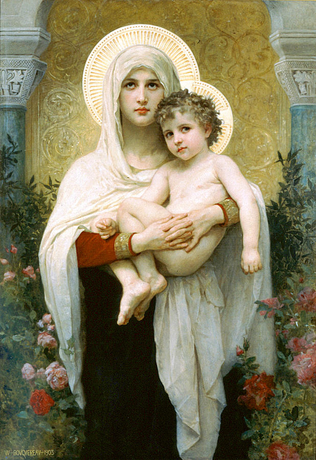 The Madonna of the Roses Painting by William-Adolphe Bouguereau - Fine Art  America