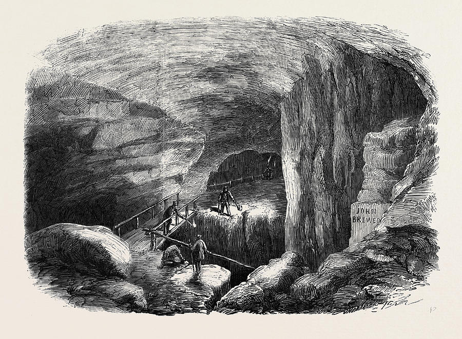 The Maelstrom In The Mammoth Cave Kentucky Drawing by English School