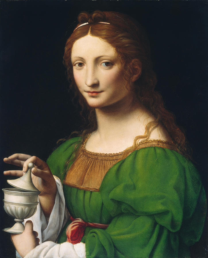 Bernardino Luini Painting - The Magdalen by Bernardino Luini
