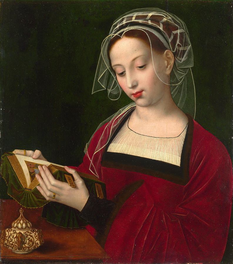 The Magdalen Reading Painting by Ambrosius Benson
