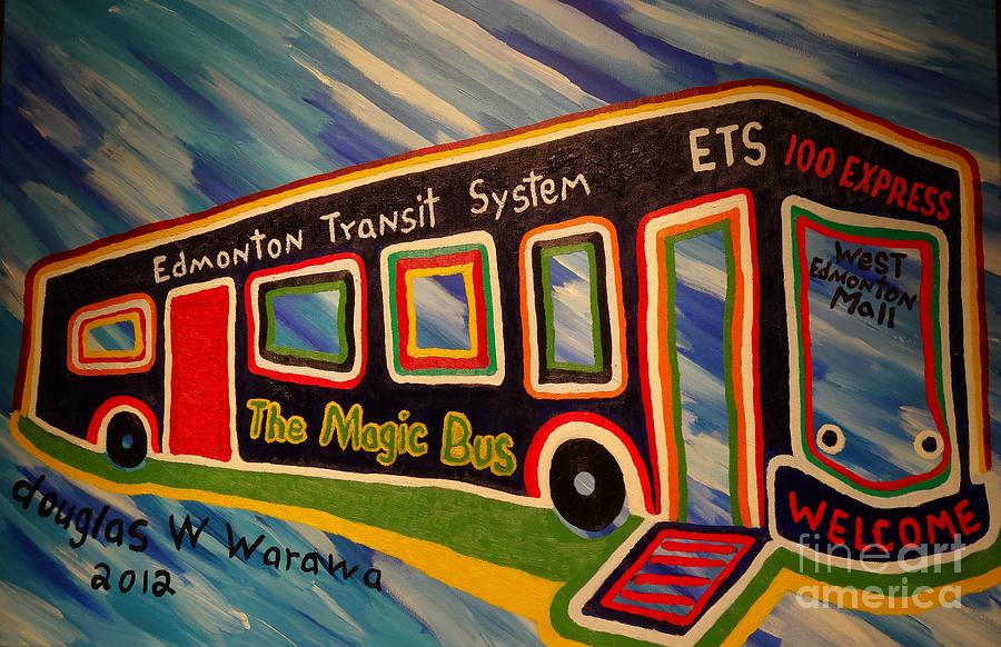 The Magic Bus Painting by Douglas W Warawa