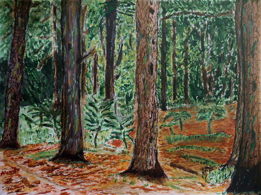 The Magic Emerald Forest Painting by Shlomo Zangilevitch
