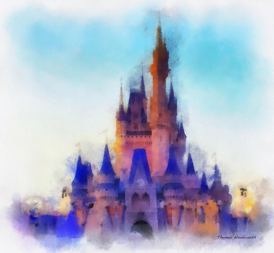 Castle Photograph - The Magic Kingdom Castle WDW 03 Photo Art by Thomas Woolworth