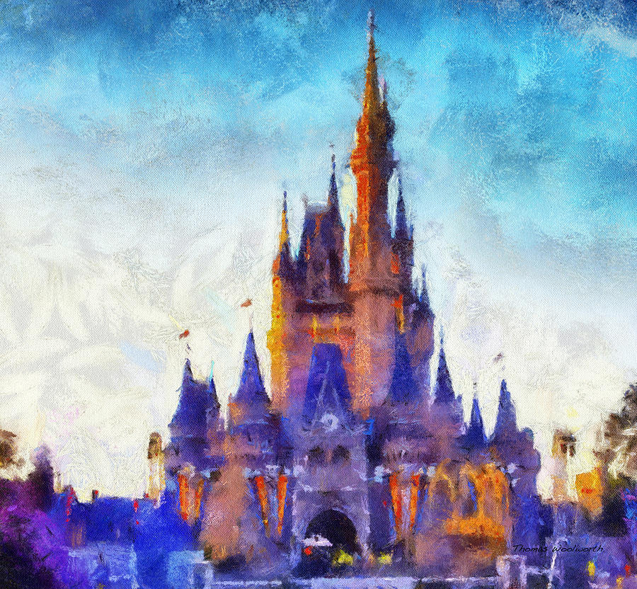 Castle Photograph - The Magic Kingdom Castle WDW 04 Photo Art by Thomas Woolworth