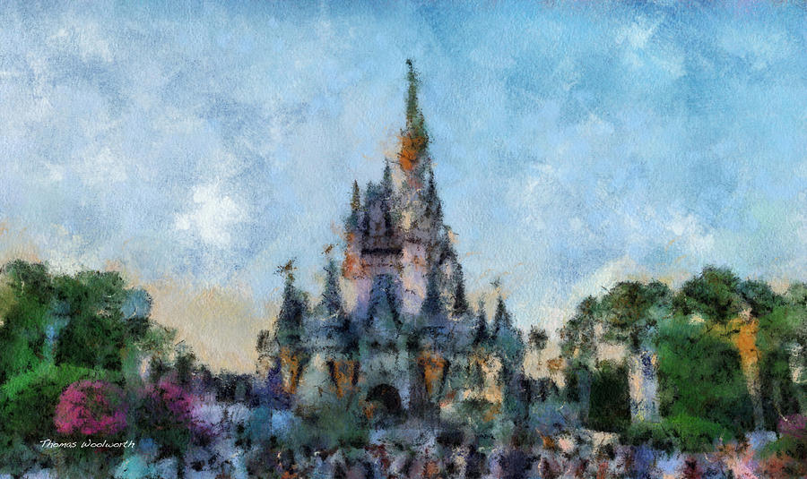 Castle Photograph - The Magic Kingdom Castle WDW 07 Photo Art by Thomas Woolworth