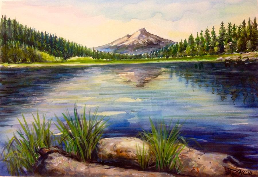 The Magic Lake Painting by Katerina Kovatcheva