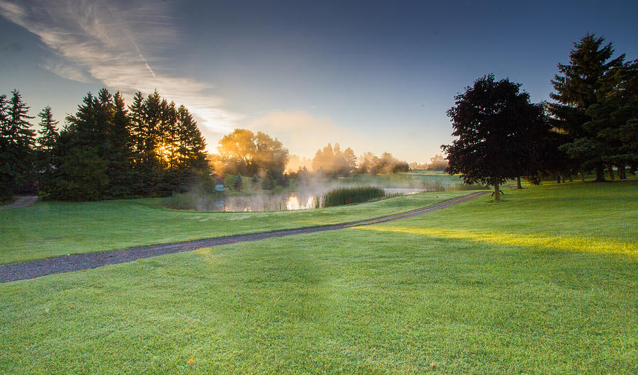 Golf Course Photograph - The magic of morning light by Nick Mares