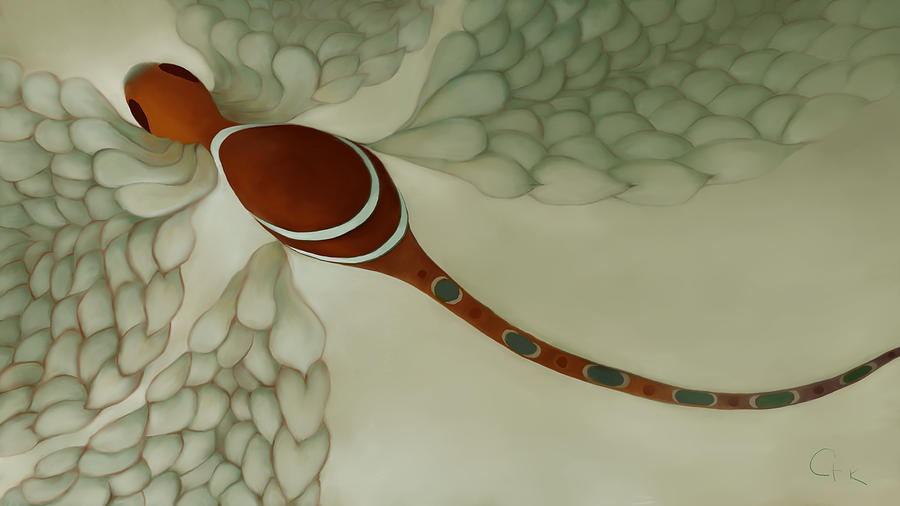 Fantasy Digital Art - The Magic Puff Dragonfly by Constance Krejci