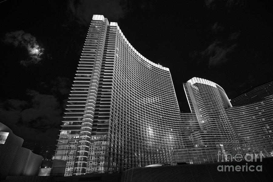 Architecture Photograph - The magnificent Aria Resort and Casino at CityCenter in Las Vegas by Jamie Pham
