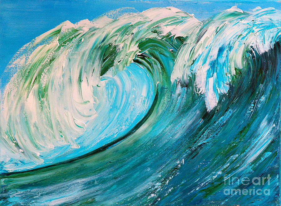 The Magnificent Waves Painting by Teresa Wegrzyn