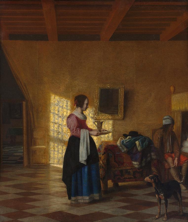 Portrait Painting - The Maidservant by Pieter de Hooch