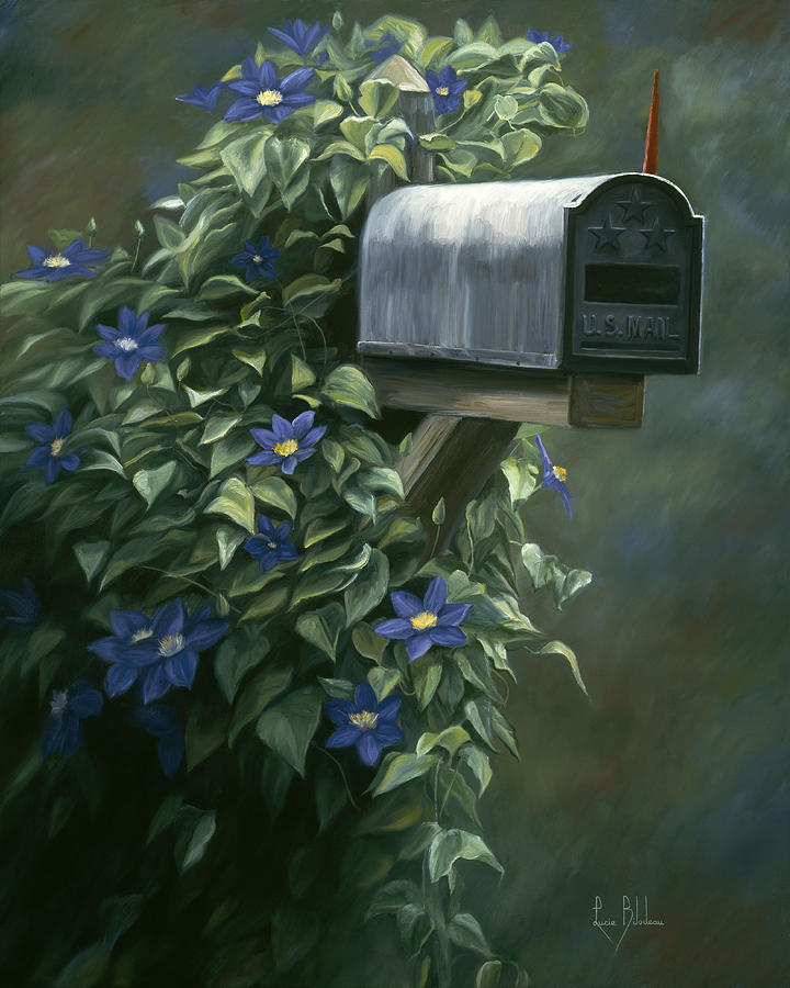 Flower Painting - The Mail Box by Lucie Bilodeau
