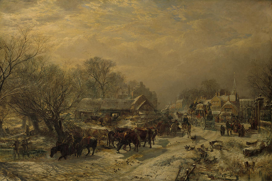 The Mail Coach, 1855 Painting by Samuel Bough