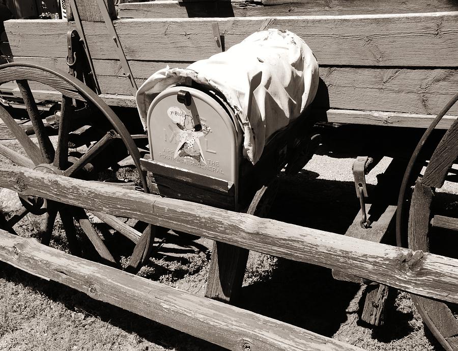 The mailbox and the wagon Photograph by Dany Lison