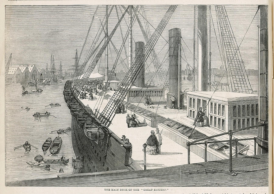 The Main Deck Of The Great Eastern Drawing by Mary Evans Picture