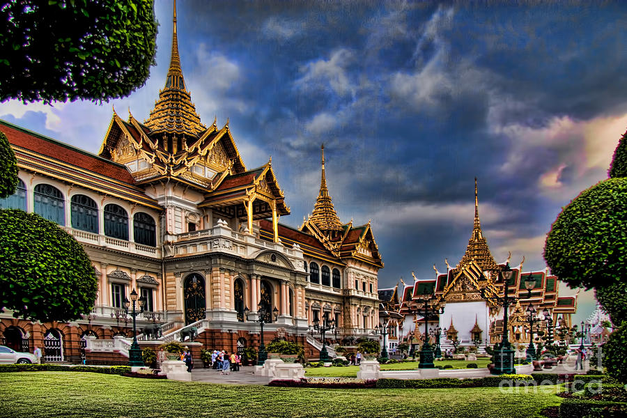Garden Photograph - The Majestic Grand Palace Bangkok  by David Smith