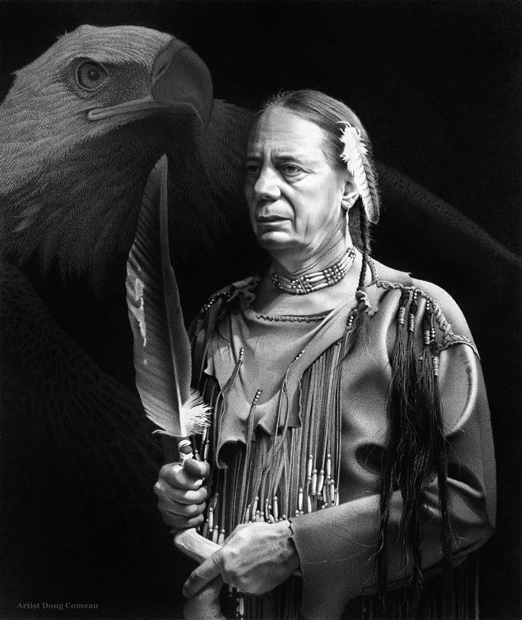 Bald Eagle Drawing - The Making of a Chief by Stirring Images
