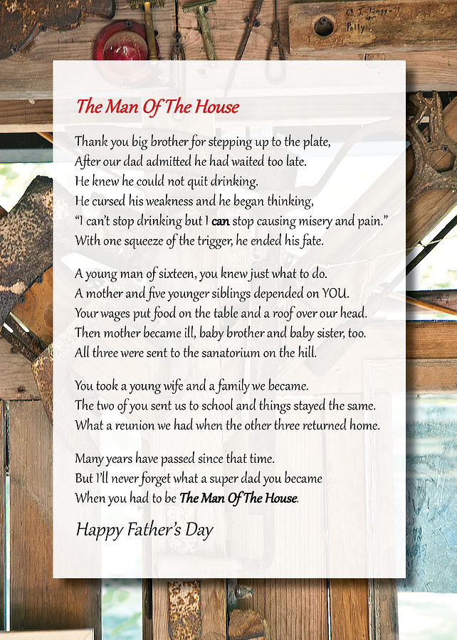 The Man Of The House Digital Art by Lena Wilhite