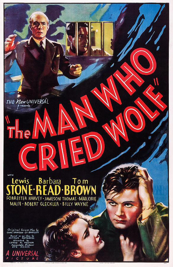 Movie Photograph - The Man Who Cried Wolf, Us Poster by Everett