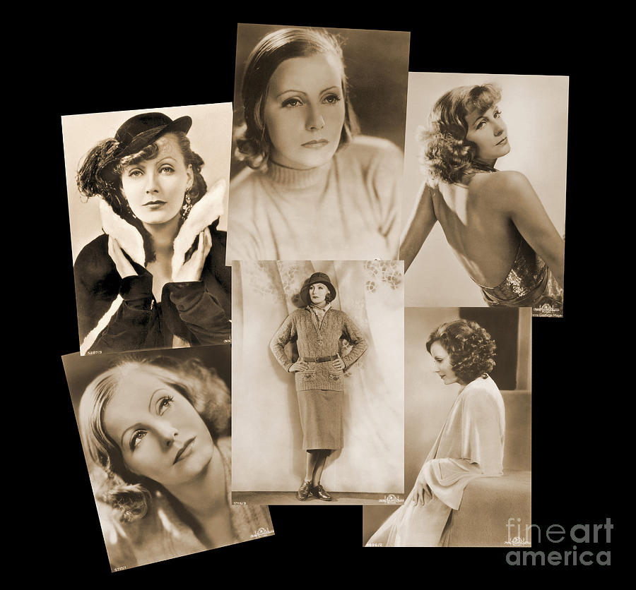 Celebrity Photograph - The Many Faces Of Greta Garbo by Photo Researchers