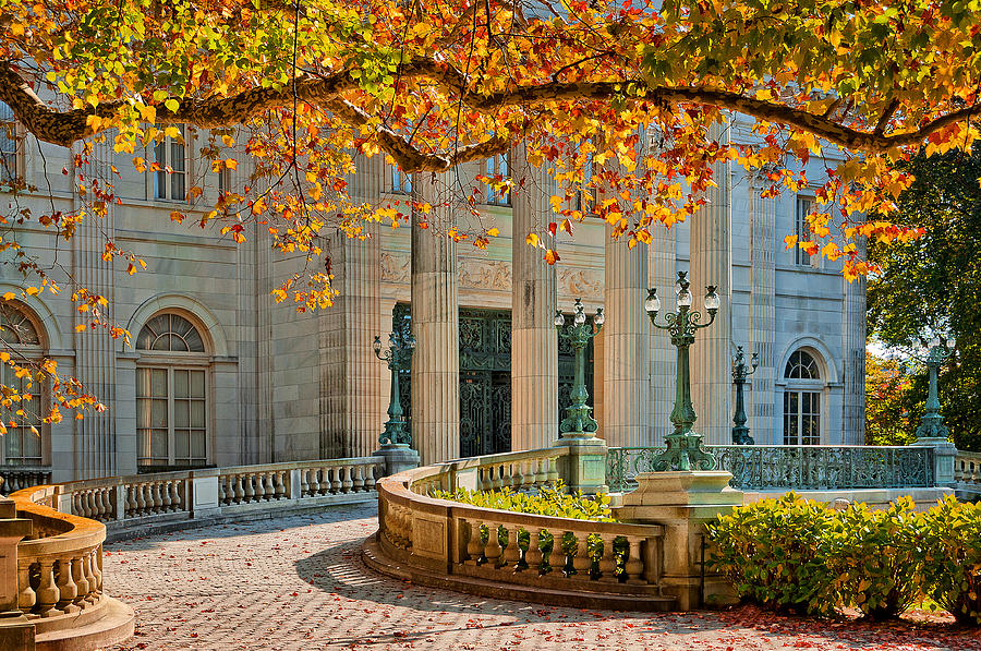 The Marble House in Autumn Photograph by Mitchell R Grosky