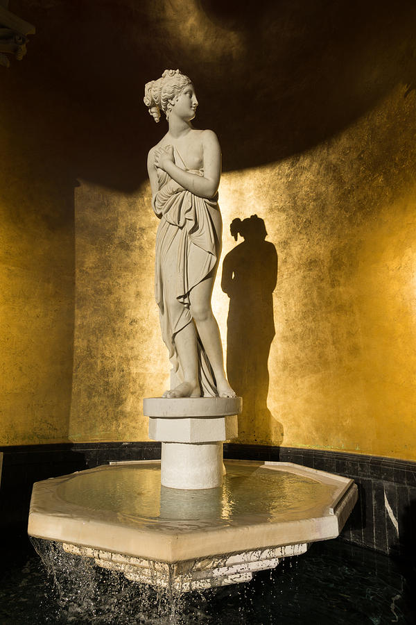 Greek Photograph - The Marble Lady and Her Shadow by Georgia Mizuleva