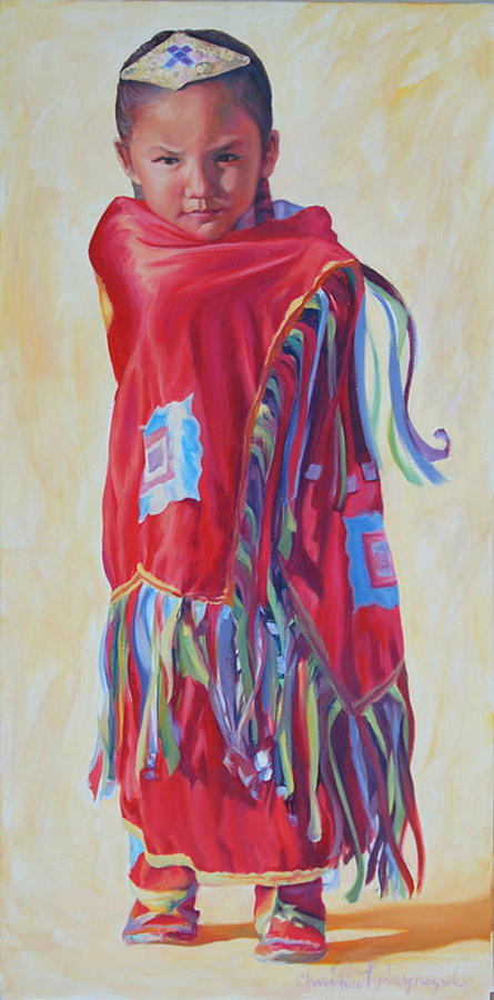 The March of Red Butterfly Painting by Christine Lytwynczuk