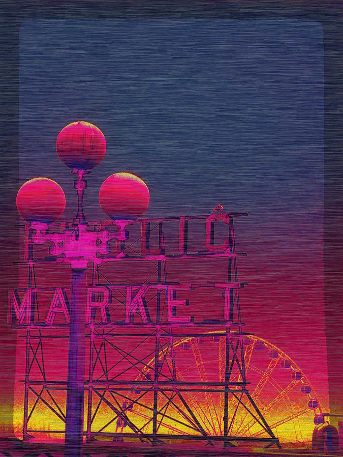 The Market And The Great Wheel Digital Art by Tim Allen