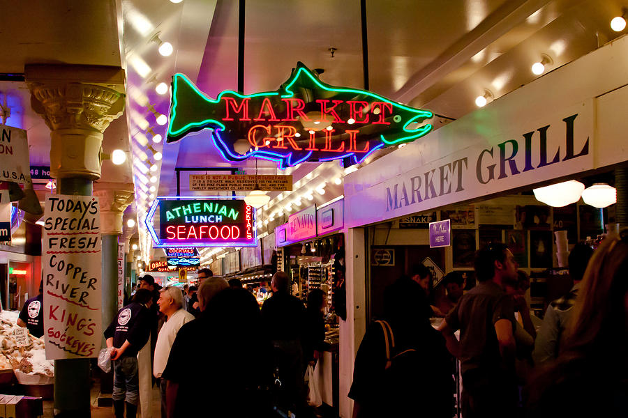 The Market Grill - Pike Place Market in Seattle Photograph by David Patterson