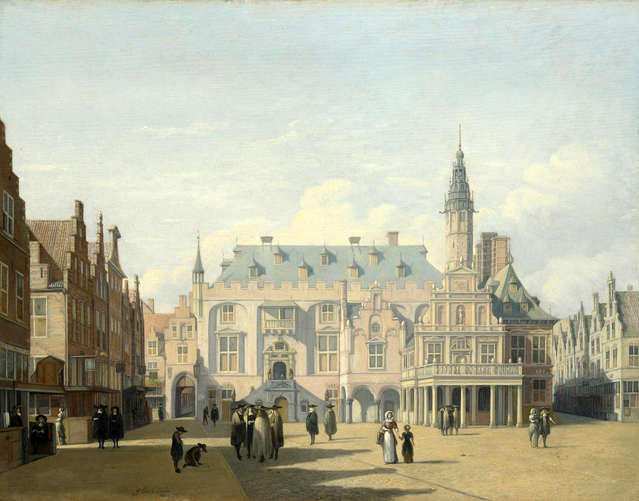The Market Place and Town Hall. Haarlem Painting by Gerrit Adriaenszoon Berckheyde