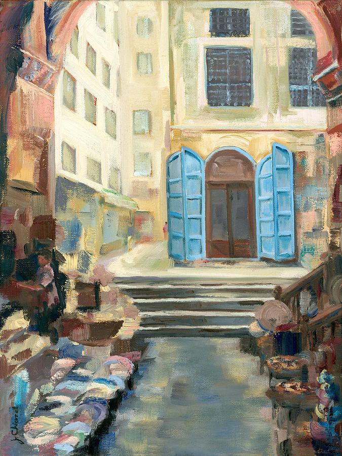 The Marketplace Painting by Joe Chicurel