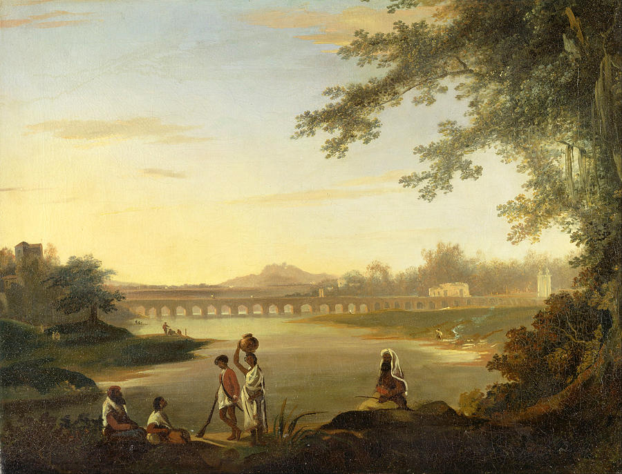 The Marmalong Bridge With A Sepoy And Natives In The 