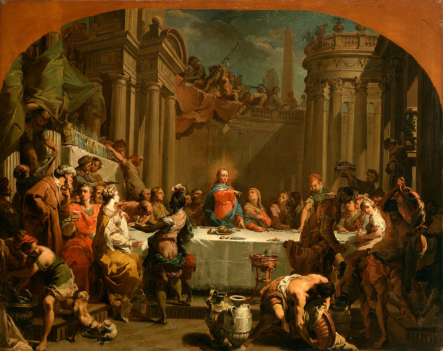 The Marriage at Cana Painting by Gaetano Gandolfi