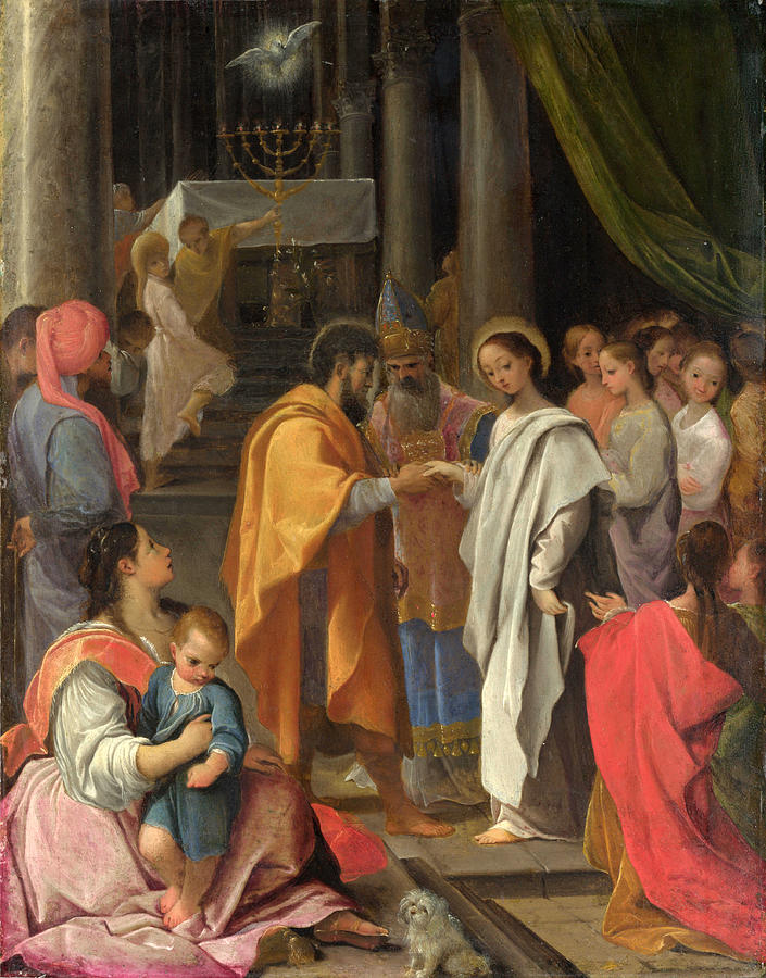 The Marriage of the Virgin Painting by Ludovico Carracci