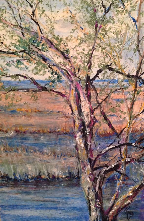 The Marsh and the Live Oak Painting by Robin Miller-Bookhout